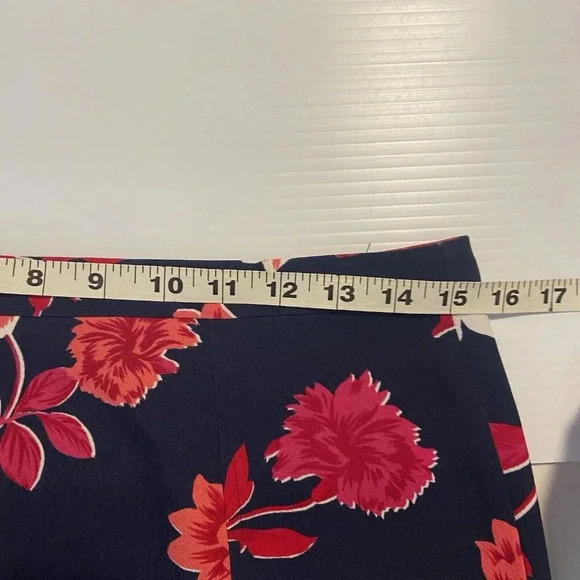 Draper James Darlington Floral Skirt Size 6 Navy‎ Blue Pink Tropical Resort - Picture 10 of 10
